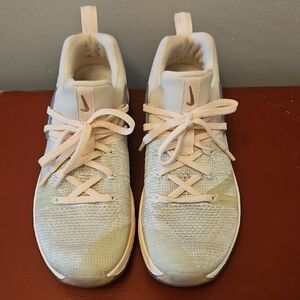 Nike Light Beige and White Athletic Shoes